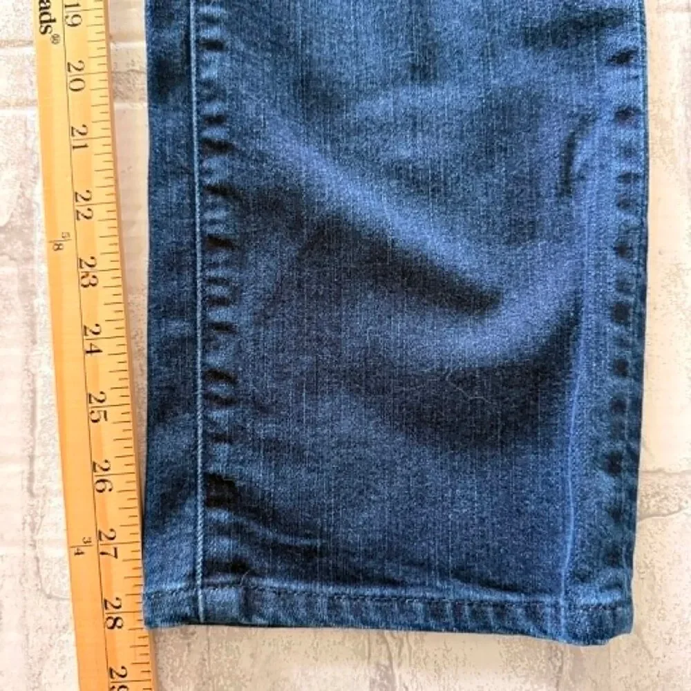 7 for All Mankind Luxe Performance Slimmy Mid Rise Stretch Denim Jeans Sz 32